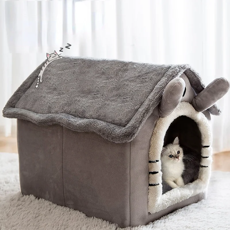 

Cat Litter House Type Winter Warm Small Dog Teddy Four Seasons Universal Removable Washable Dog House Litter Bed Pet Supplies