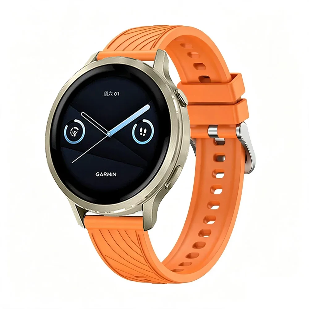 18mm Adjustable Sports Silicone Strap - Comfortable Wristband for Smartwatches