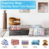 Underbed Storage Bag 90L Large Under Bed Storage Box with Zipper Bags Organizer for Clothes Duvets Blanket Quilt Non-woven 6