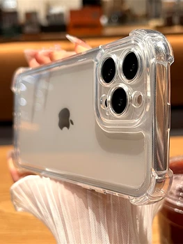 Противоударный Прозрачный чехол для iPhone 14 13 12 11 Pro Max X Xs XR Max 7 8 Plus
