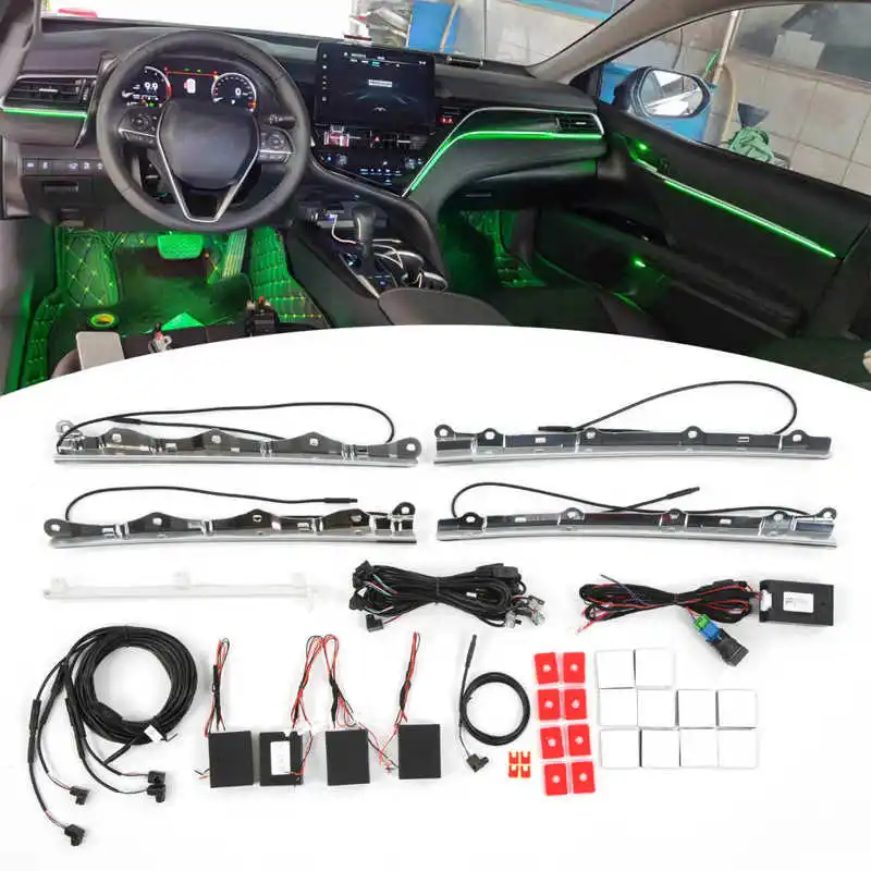 Upgrades 64 Colors 17 Lights Ambient Lighting Kits Switch Controller for Toyota Camry XV70 2018