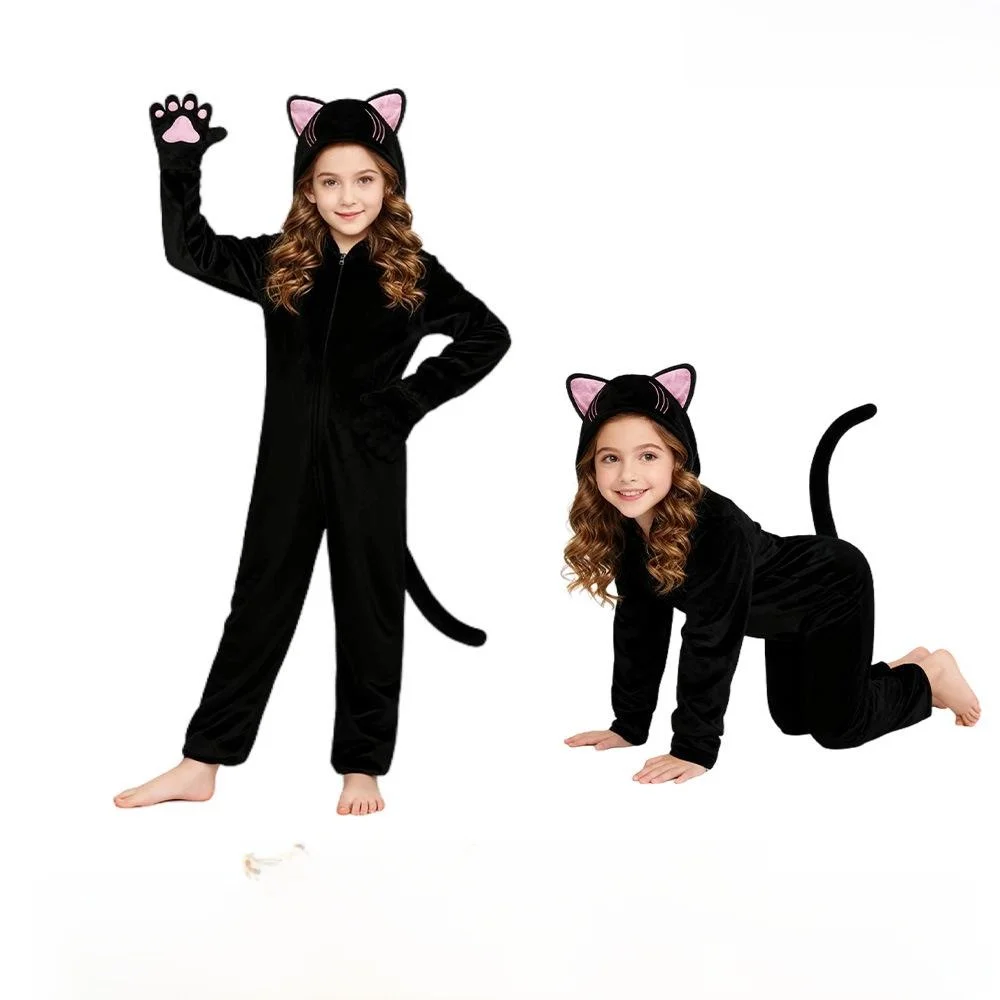 Girls loween  Onesie Costume Stage Performance Clothing Bla  Animal Suit Cross-Border New Arrival Children's Outfit
