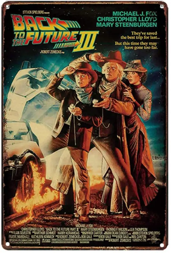 

Vintage Back To The Future Tin Sign, Movie Poster Vintage Metal Tin Sign, Wall Decor for Bars, Restaurants Cafes Pubs Posters