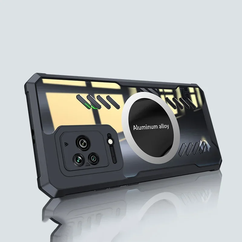Für Xiaomi Black Shark 4 4S 5 Pro Vollständige Abdeckung Graphen-Wärmeableitungs-PC-Gehäuse Automontierte magnetische hintere Stoßfängergehäuseschale_voghion.com