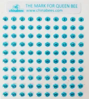 10pcs Beekeeping Bee breeding tool special queen mark number sticker 1