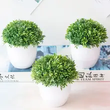 

Artificial Plant Realistic Vivid Plastic Green Ball Miniascape for Wedding