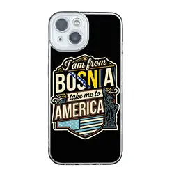 Enhanced Armor Bumper I Am from Bosnia Phone Case Cover - iPhone 12 Mini (Clear)