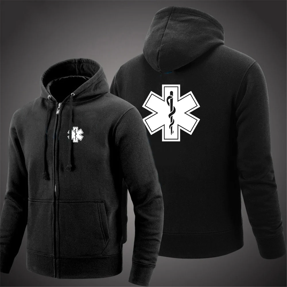 

EMT Paramedic Emergency Medical 2023 Men's New Zipper Hoodies Sweatshirt Harajuku Comfortable Long Sleeves Pullover Tops Clothes