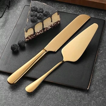 2-Piece Stainless Steel Cake Cutting Set 1