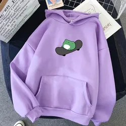 Mulheres e estilo rosa quente camisola oversized drawstring frog womens coreano skate inverno harajuku hoodies pulôver ove