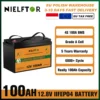NIELFTOR New 12V 24v 48v 100AH 200AH 300ah LiFePO4 Battery 12V 24v Lithium Iron Phosphate Batteries RV Solar Camping free tax 1