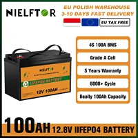 NIELFTOR New 12V 24v 48v 100AH 200AH 300ah LiFePO4 Battery 12V 24v Lithium Iron Phosphate Batteries RV Solar Camping free tax 1