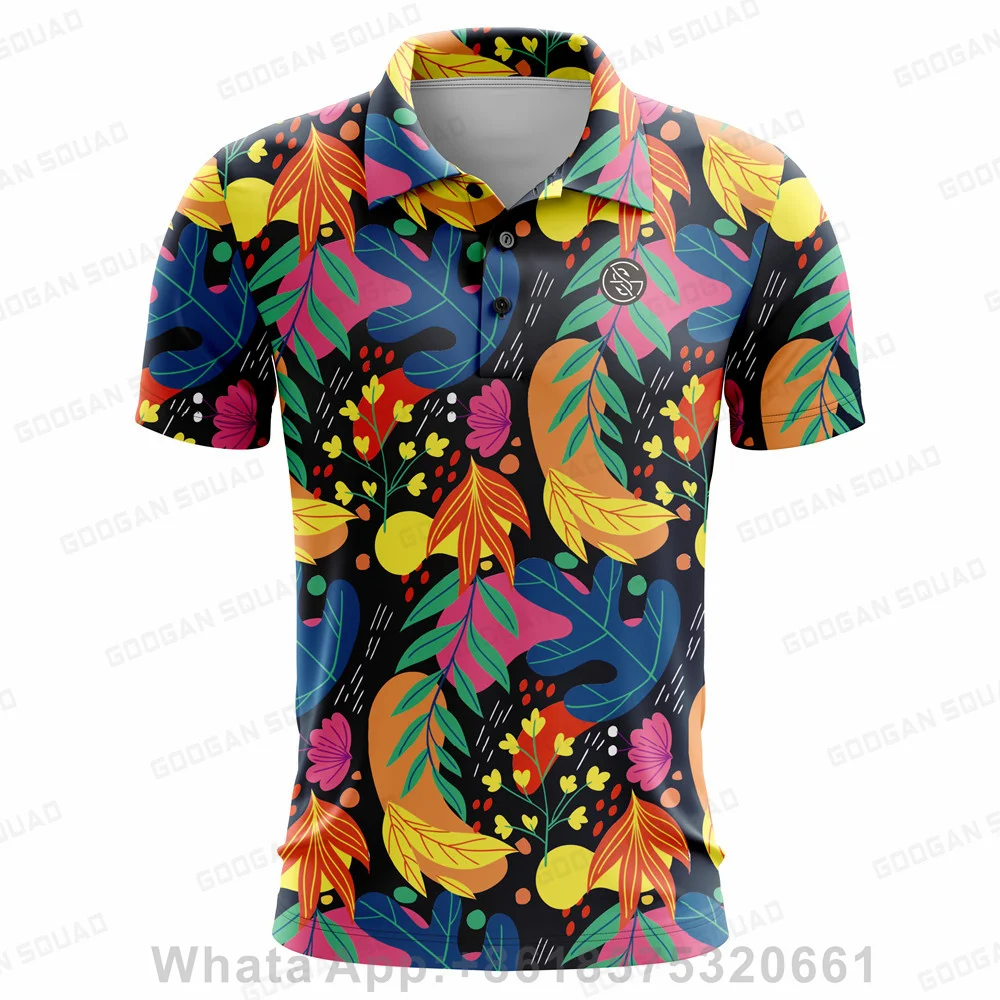 Boys Polo Shirt Classic Fashion Print Golf Short Sleeve T-Shirt Quick Dry Clothing Lapel Casual Summer Sports F1 Racing Jersey 4