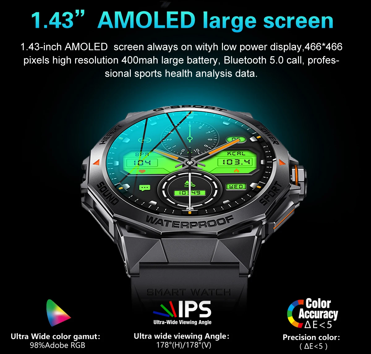 AMOLED   ȭ ħ  ýƮ ̾,  ɹڼ, IP68  Ÿ̸,  Ʈġ, K62 Ʈ ġ