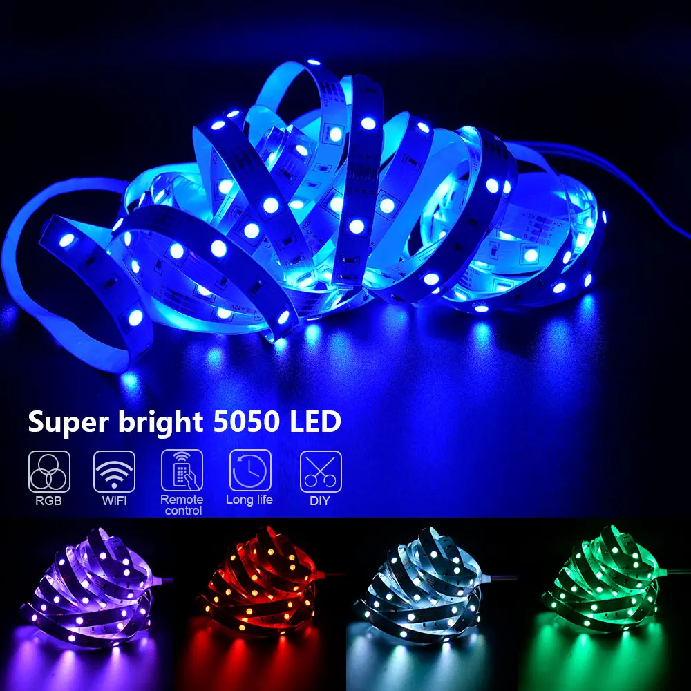 LED Strip Lights RGB 5050 ,5V 1M-5M,16 million colors, RGB , Led Strip Lighting Music Sync, Color Changing for Party Home 4