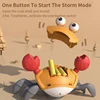 Dancing Crab Toy for Babies Crawling Interactive Escape Crabs Walking Dancing with Music Automatically Avoid Obstacles Toys 3