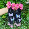 2pack Hair 8inch Kids Braided Ponytail with Beads and Bow  Customized Kids Braided Ponytail with Beds Beads and Butterfly 1