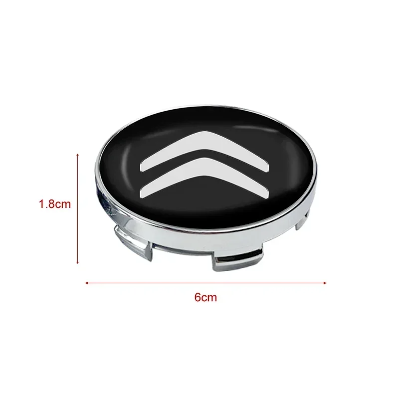 Car Wheel Center Hub Center Cap Rim Hub Dustproof Cover Emblemem 60mm 4pcs For Citroen C1 C3 C4 Grand Picasso C4L C5 C6 C8 VTS wheel center caps