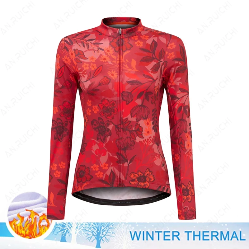 Winter Jacket Thermal Fleece Women's Cycling Jersey Clothing Mountain Outdoor Triathlon Wear Bicycle Clothes Ropa Ciclismo