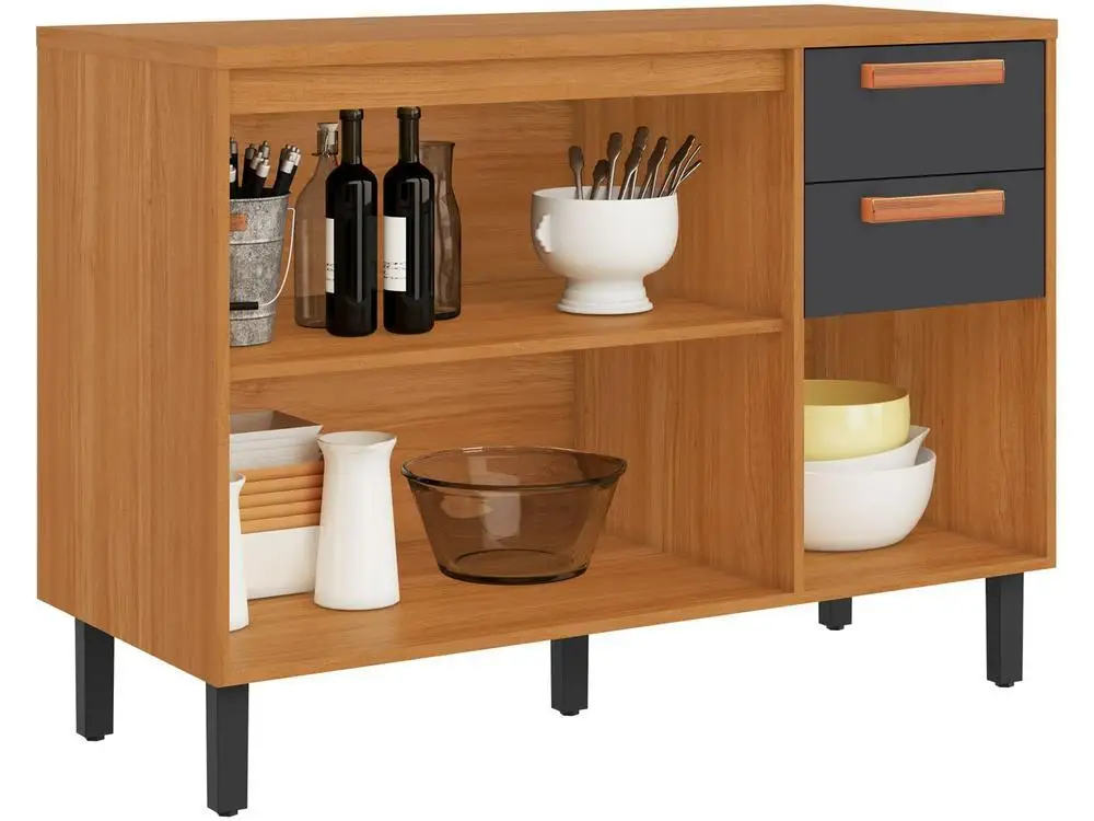 Balcão de Cozinha para Forno ou Micro-ondas Itatiaia 3 Portas 2 Gavetas Nápoles 3