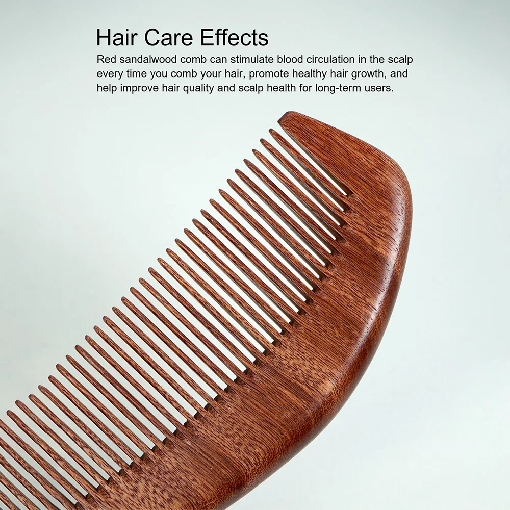 Natural Wood Comb Sandalwood Hair Comb Scalp Massage Combs Massage Anti-tangle Anti Static Hair Brush Hairdressing Styling Tools 5