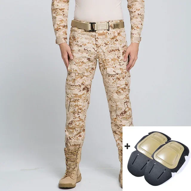 Hunting Tactical Pants Cargo Pants Kneepads Outdoor Working Cambat Men Trouser Airsoft Hunting Camo combat pants camo pants