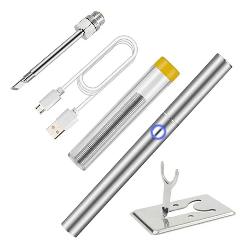 

Portable Wireless Soldering Iron With 1/3 Tips Rechargeable Fast Heating Welding Tool Set Usb Solder Iron Tip Welding Equipment