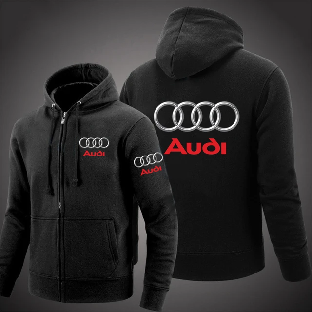Blouson Homme de Marque Luxe hiver à capuche imprimé Audi Vêtement