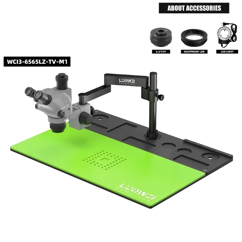 

WC13 6.5-65X 7-50X Binocular Trinocular Universal Support Mobile Microscope FOR Phone Motherboard Soldering Repair Tools