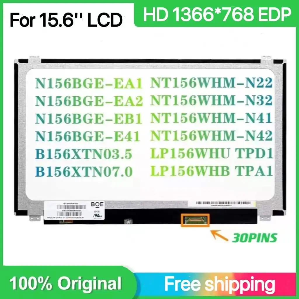 15.6Inch For Lenovo G50-30 G50-45 G50-70 G50-70M G50-80 N156BGE-E42 B156XTN03.1 LTN156AT31 B156XTN04.0 30Pin Laptop Lcd Screen |