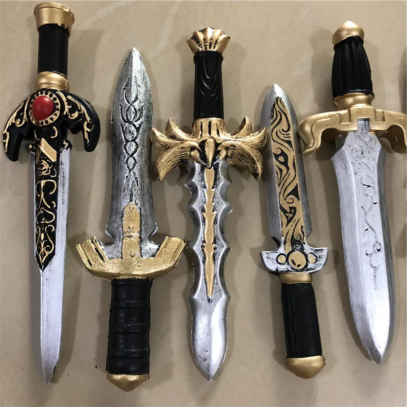 Dagger Leaves Rune Sword Prop - Cosplay Weapon for Kids Safe PU Halloween Role Play