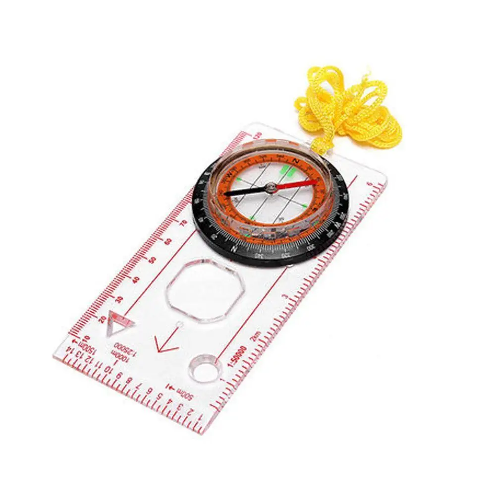 

Professional Portable Magnifying Compass Ruler Scale Scout Hiking Camping Boating Orienteering Map