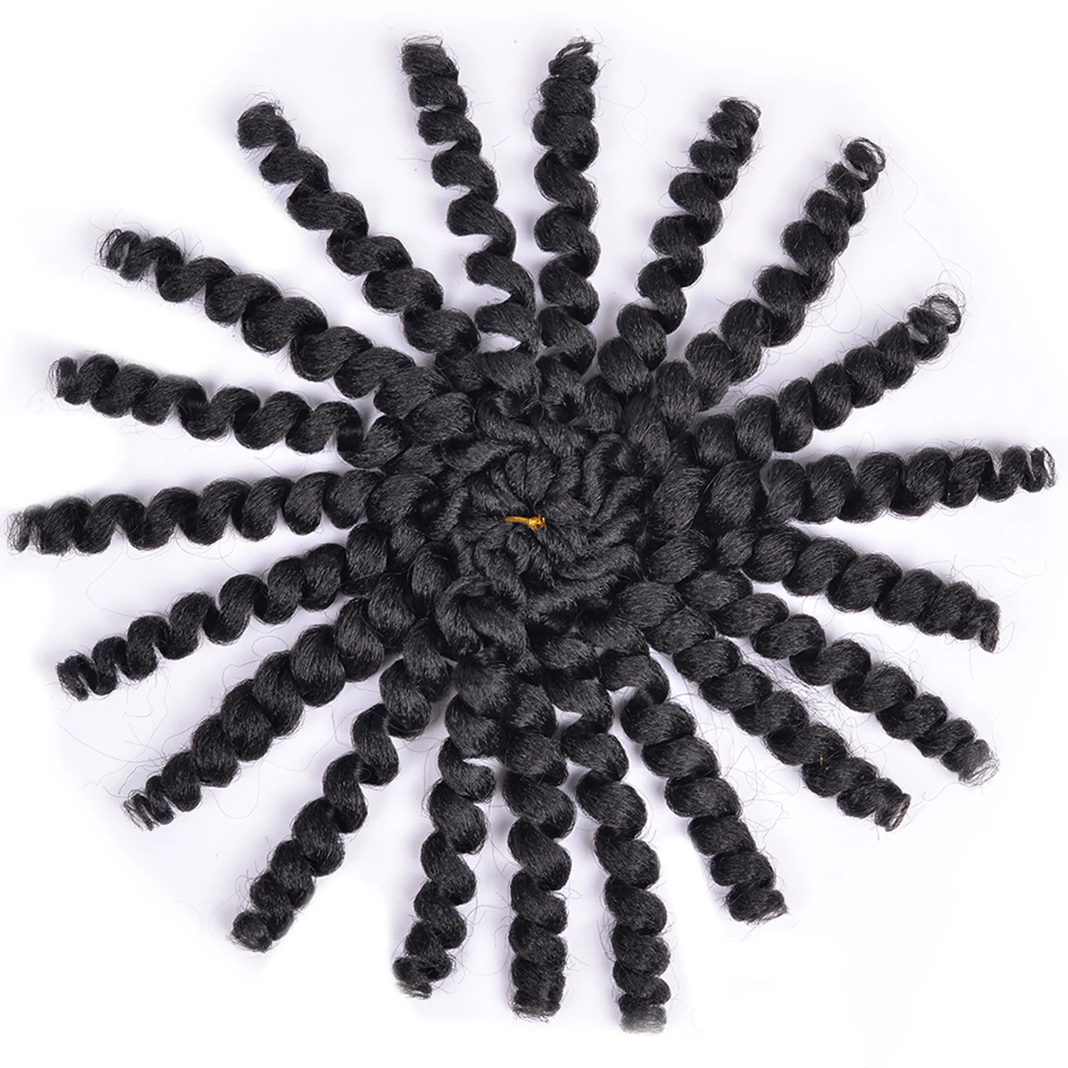 Ombre Synthetic Braiding Hair Jumpy Wand Curl Crochet Braids Jamaican Bounce Synthetic Crochet Hair Extensions for Black Women 4