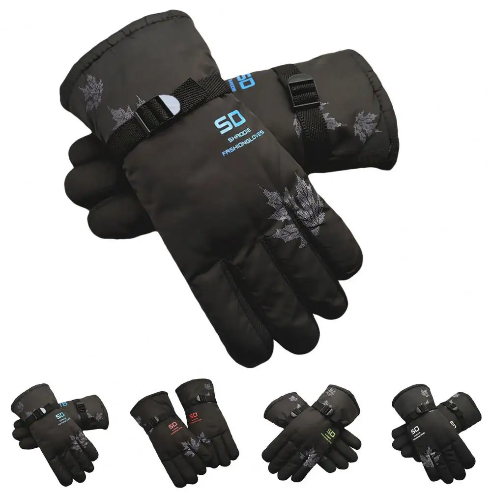 

1 Pair Winter Gloves Non-slip Full Finger Hands Protection Windproof Keep Warm Men Cycling Bike Gloves for Going Out