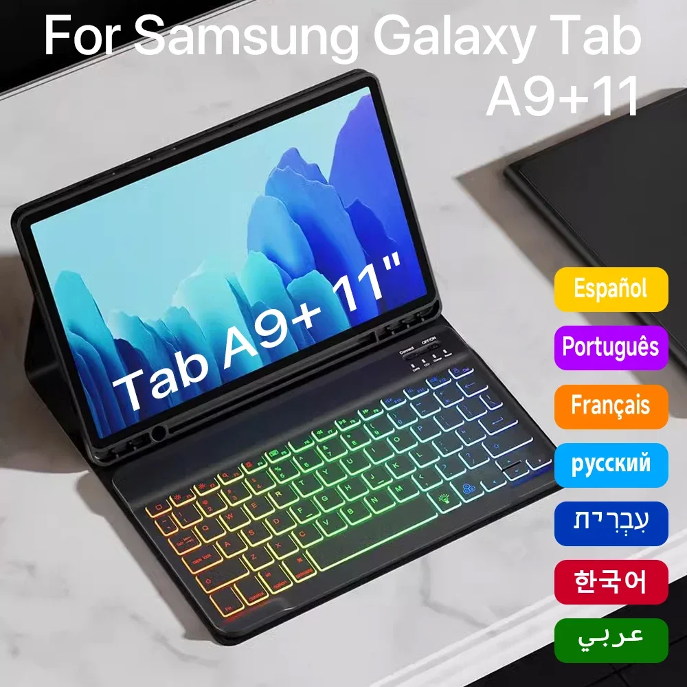 Universal Backlit Keyboard Case with Multilingual Support