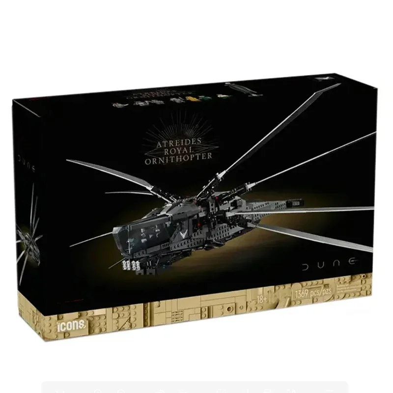 Disponibile Icone Film Dune Atreides Royal Ornithopter 10327 Space Dragonfly Plane Arrakis Planet Aircraft Building Block Toy Gift