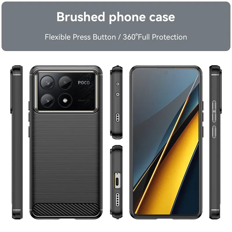 Luxury Shockproof TPU Brushed Rubber Protective Phone Case
