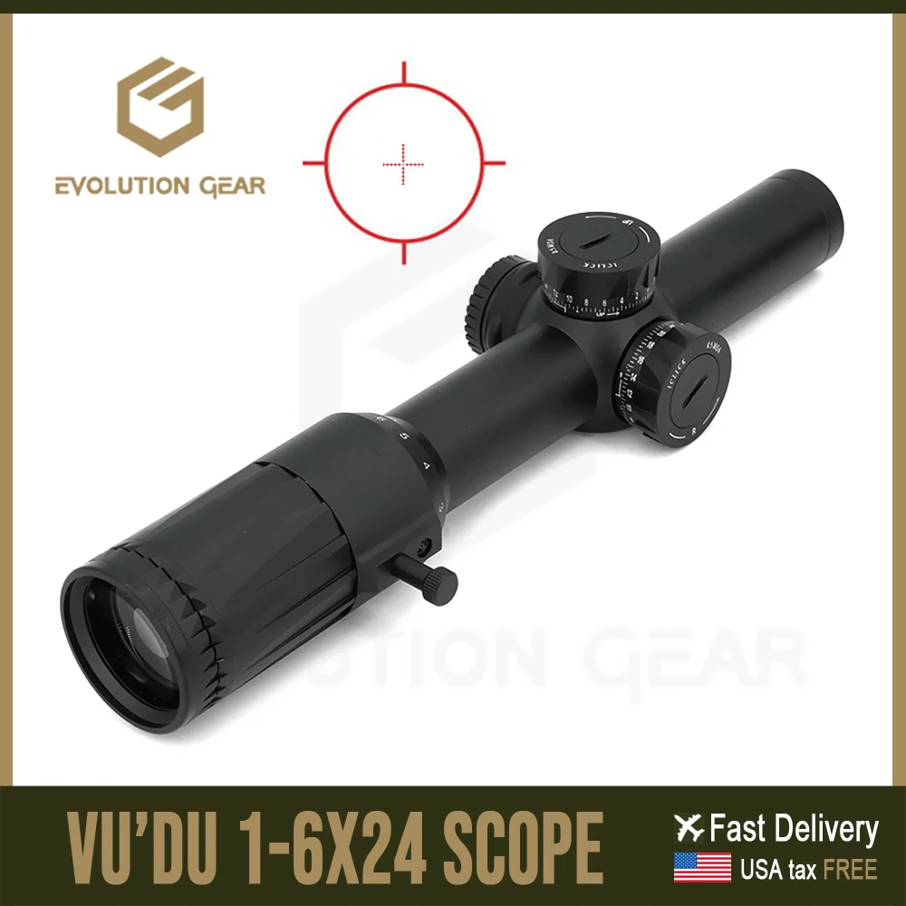 EvolutionGear Riflescope Airsoft VUDU 1-6X24mm FFP LPVO