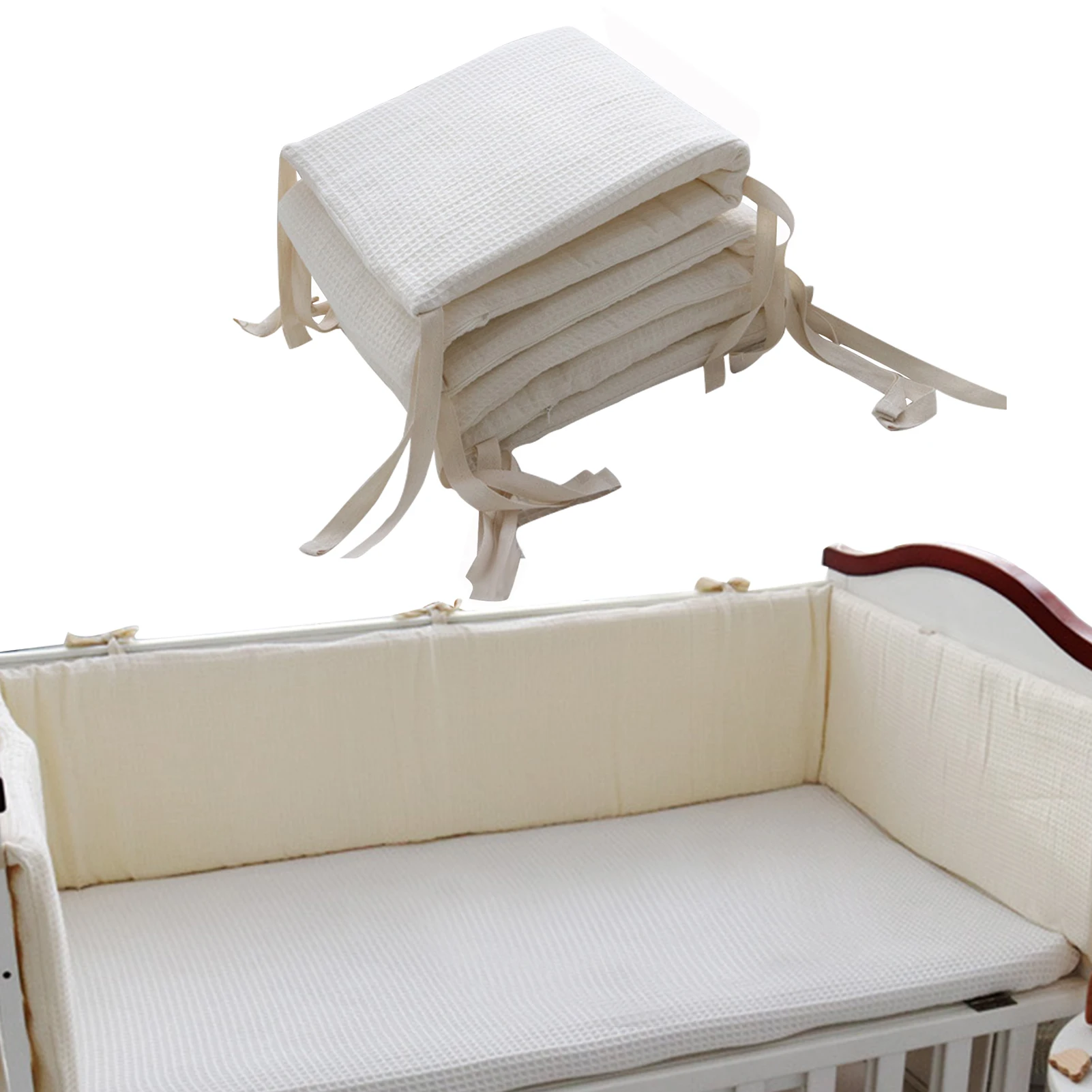 Cotton Breathable Baby Crib Bumper Pads Crib Liner Cot Sets 1PC 200cm