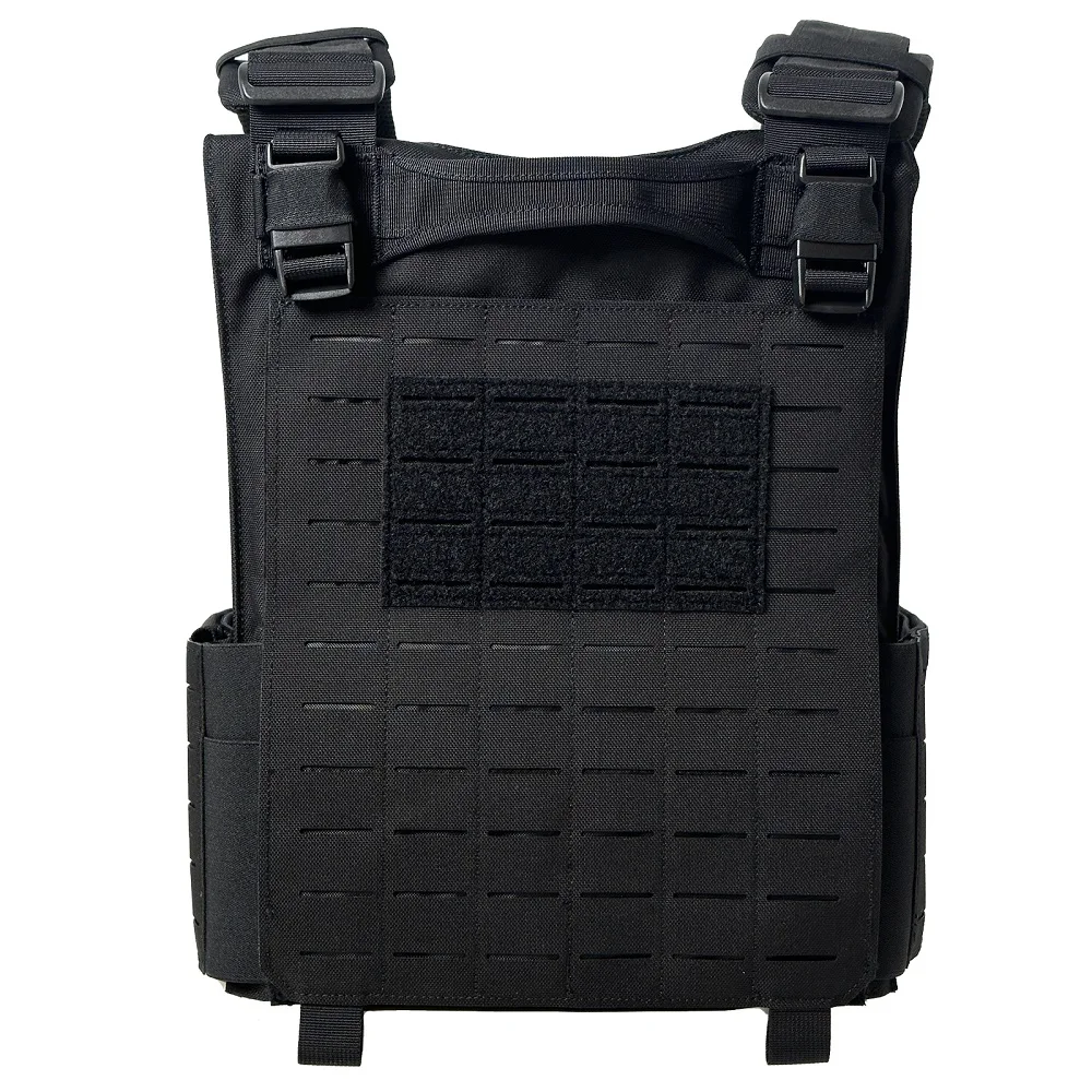 1000d Nylon taktische Weste Anzug Lasers ch neiden modulare Schnell verschluss weste mit dreifacher Tasche verschleiß fest kratz fest – Detail 24