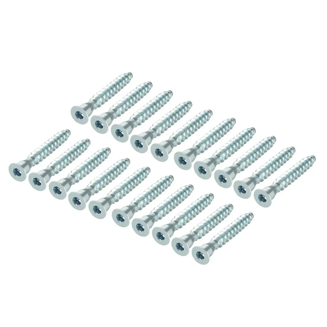 

Furniture Confirmat Screw 7x49mm Hex Socket Wood Screws Zinc Plated 20pcs