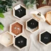 Wooden Storage Box Hexagonal Shaped Wood Jewelry Organizer Container Case Wedding Gifts Favors Box Holder For Home Storage 4