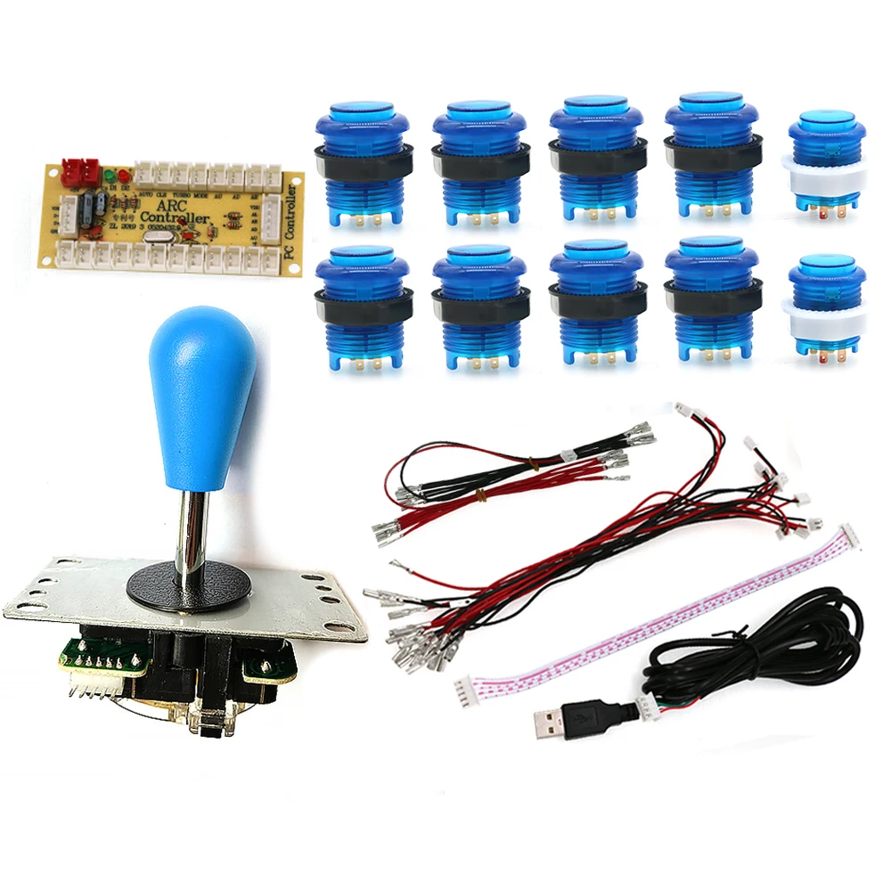 

Набор оригинальных американских джойстиков, игровой автомат «сделай сам» для ПК Raspberry Pi, Usb-плата, контроллер с нулевой задержкой, 28 мм, Стандартная кнопка