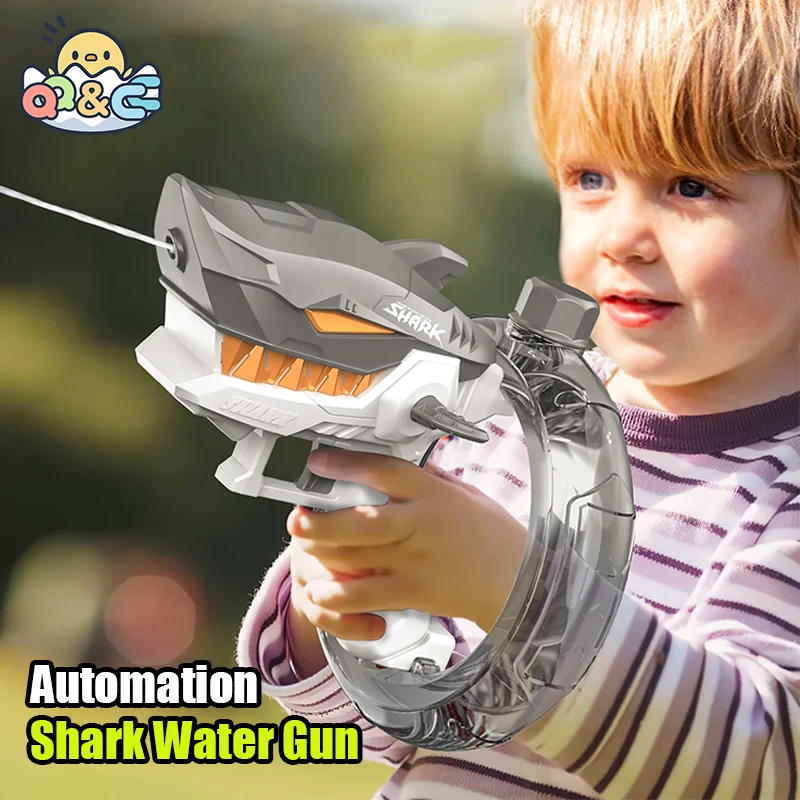 

Shark Electric Automation Water Gun Summer Splashing Large Capacity Outdoor Toy pistola de agua Children's Toys for Kids Gifts