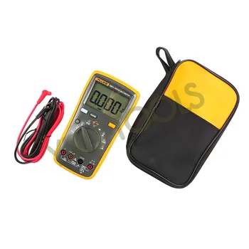Fluke 12E + 자동 범위 디지털 멀티미터 AC DC 전압 전류 테스터, 옴, 커패시턴스, 저항 측정 및 운반 가방 포함