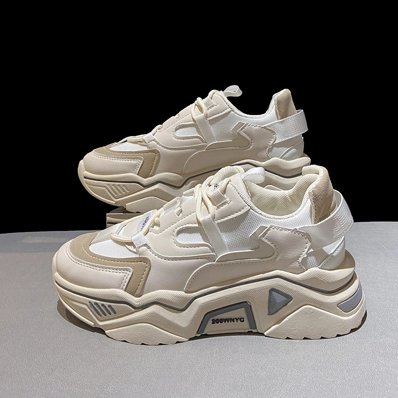 

Women's mesh breathable casual sports shoes Joker thick-soled comfortable running shoes fashion soft-soled tide shoes in summer