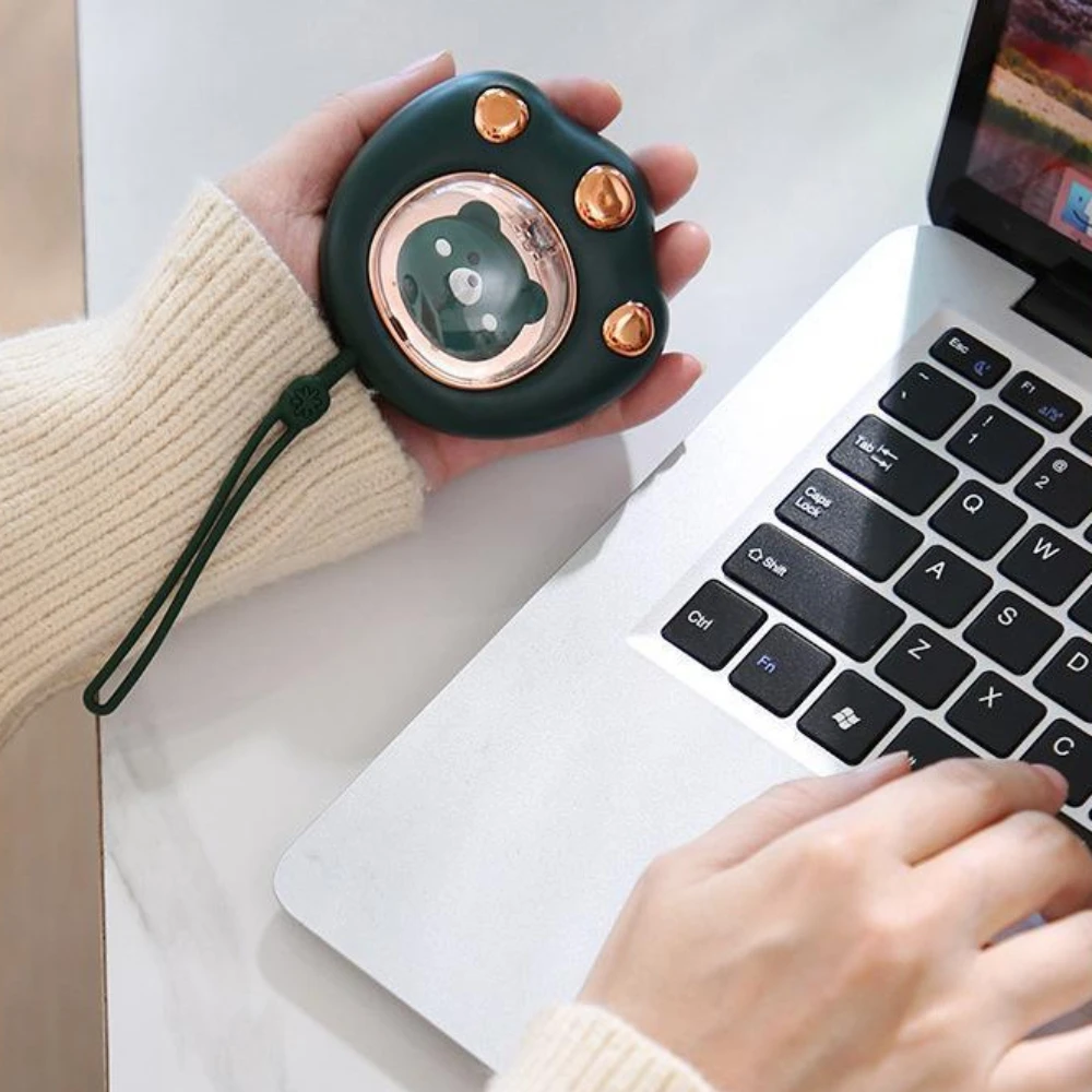 Elektrische Handwärmer Katzenform - Tragbarer Handheizer Mit 50°C/55°C Temperatur & LED Licht