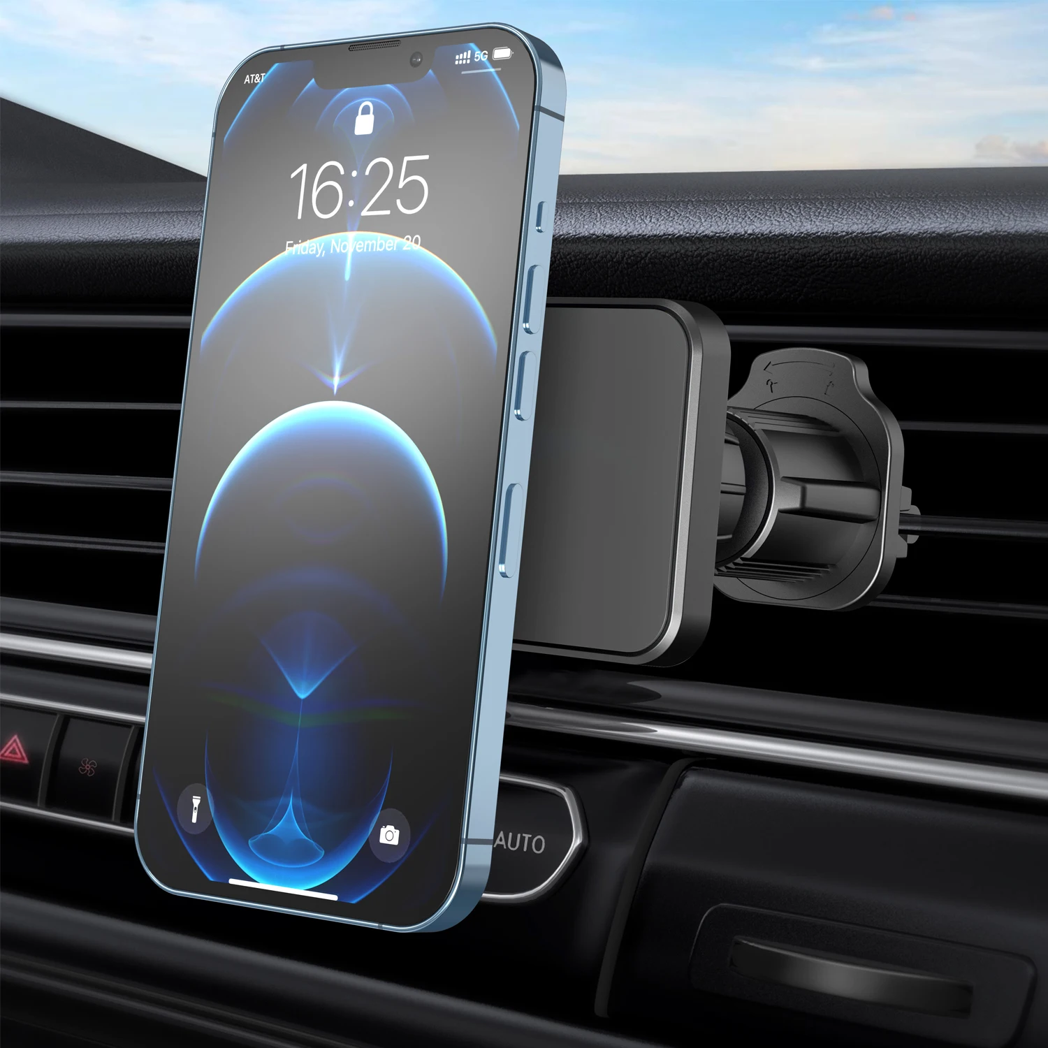 Magnetic Car Phone Holder Air Vent Upgrade Hook 6X N42 Strong Magnet 360&deg; Rotation Smartphone Mobile Stand