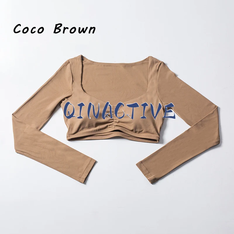 Women's Long Sleeve Crop Top Yoga Workout Shirt – Activewear Fitness Apparel