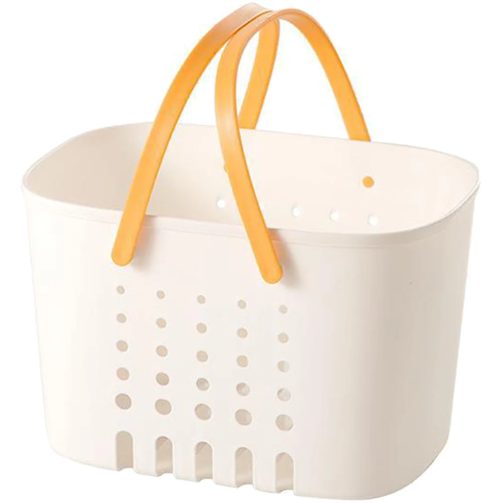 

Plastic Tote Storage Basket Portable Bathroom Shower Basket with Handle